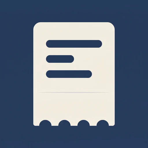 Fairsies app icon — a cream receipt on navy